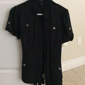 Full zip black dress jacket